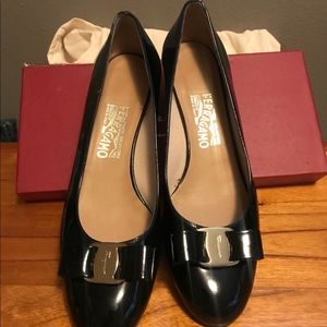 Salvatore Ferragamo Black Patent Leather shoes
